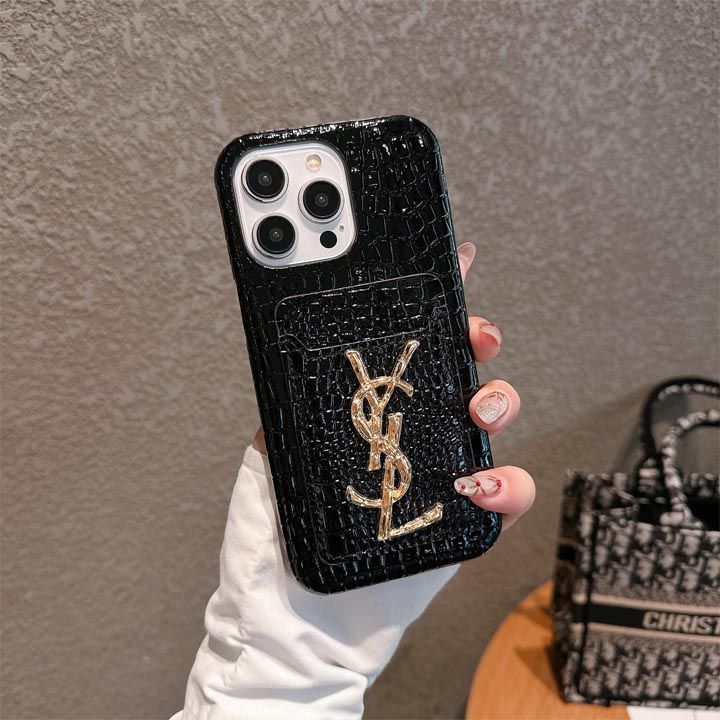 Dior Prada yslクロコダクカードスマホケース， iphone15 plus/14 /13 pro メタマルチ iphone ケース ハイ ブランドdior 