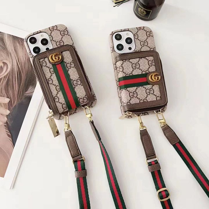 ブランド gucci iPhone 15/14 ケース斜めがけ