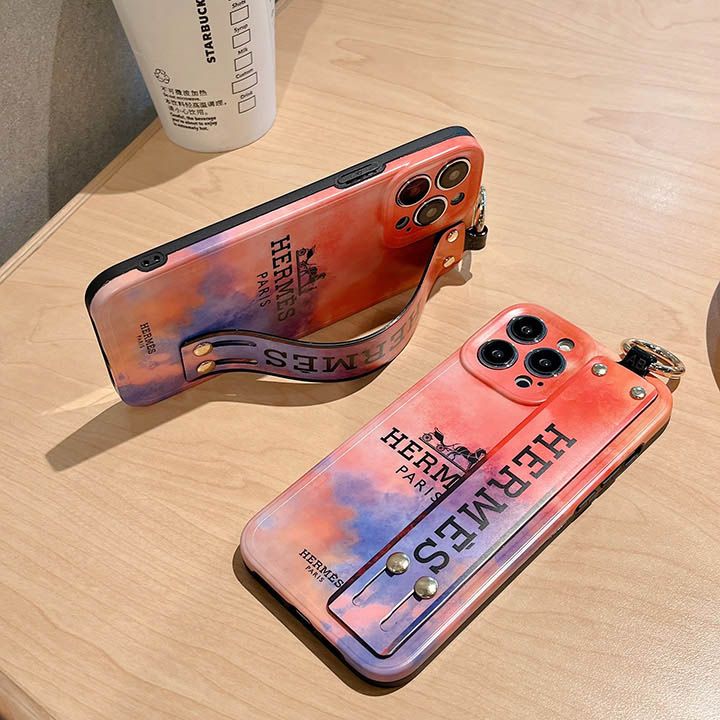 hermes エルメス携帯ケースiphone手首ベルトつや消しカラフル韓国 風