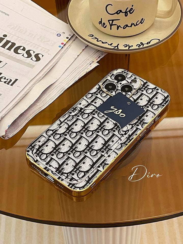 カード収納 dior 風 iPhone16 Pro ケース