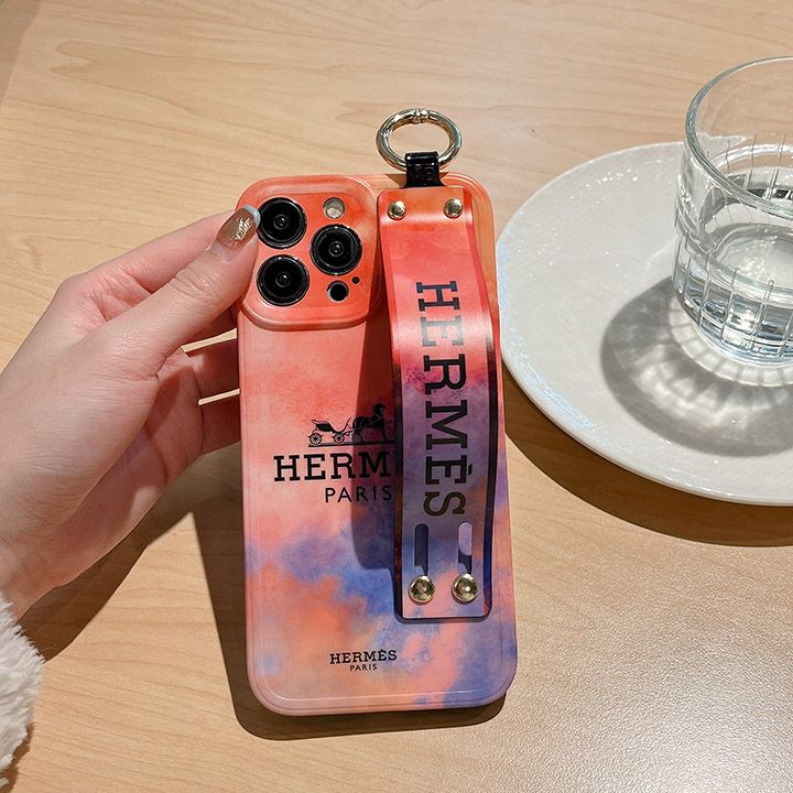 hermes エルメス携帯ケースiphone手首ベルトつや消しカラフル韓国 風