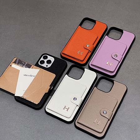 スマホケース hermes エルメス iphone15メタルロゴ 